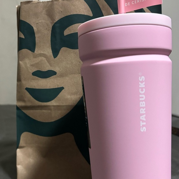 NEW Starbucks CHERRY BLOSSOM Spring 2025 Pink Soft Touch Leak Proof 24oz Tumbler - Picture 1 of 6